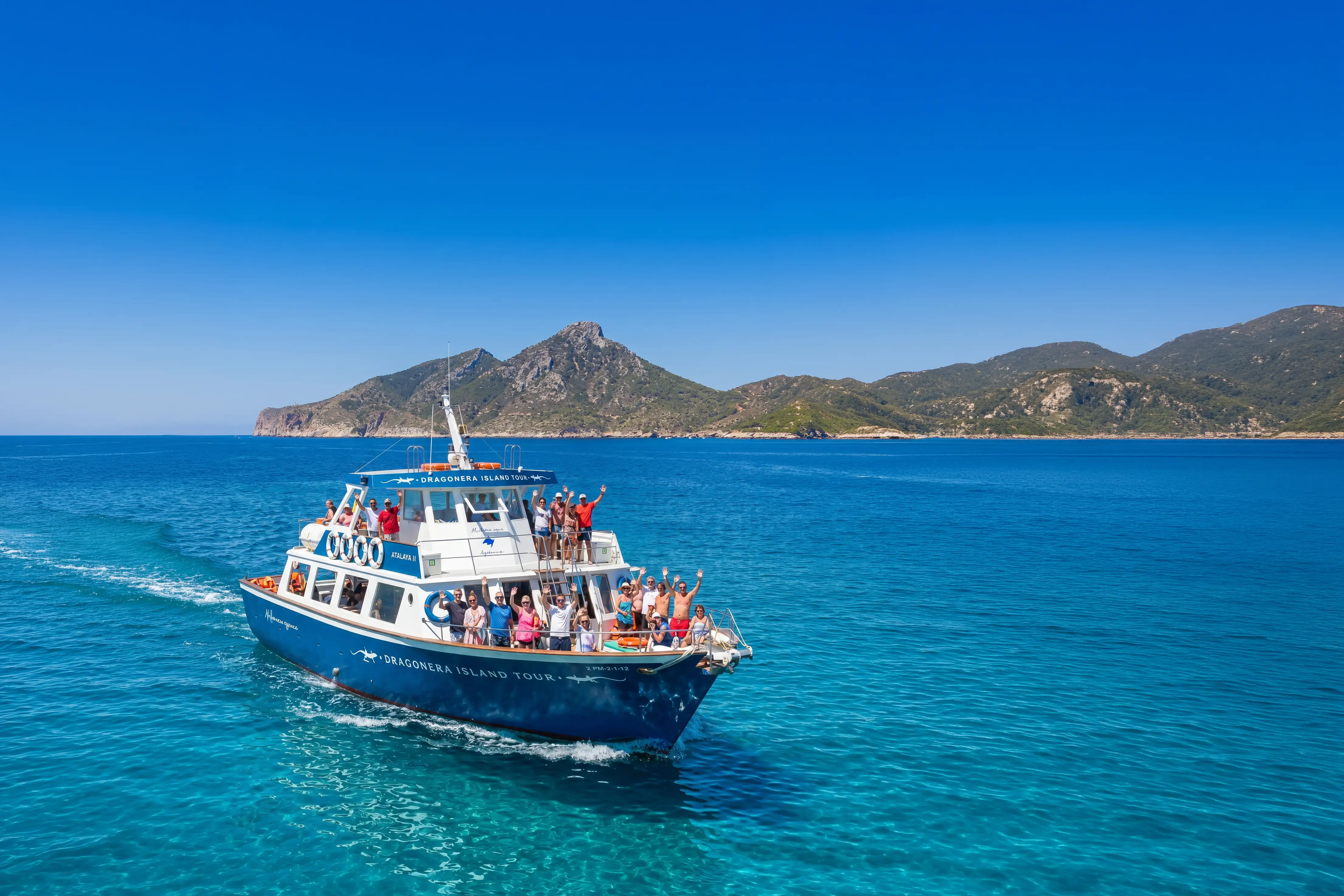 Excursión en barco a Dragonera con parada para nadar y almuerzo - Atalaya II