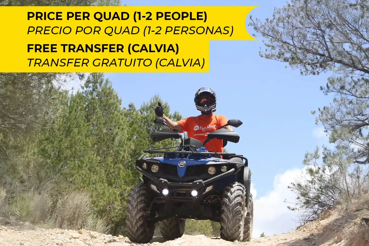 Quad adventure tour through the mountains in Paguera & Magaluf